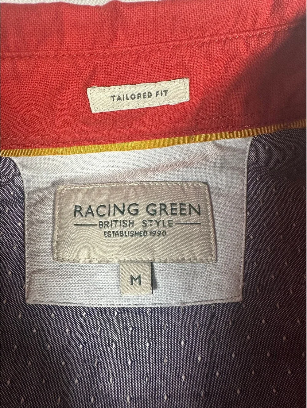 Racing Green Mens Dress Shirt Size Medium Tailored Fit - Picture 2 of 8